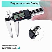 Kynup Digital Messschieber, 300mm/ 12-Zoll Digitale Schieblehre Edelstahl Messwerkzeug, Elektronischer Messschieber, Zoll/Metrisch/Fraktion Konvertierung, Auto-Off-Design – Ansicht 6