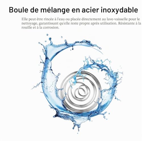 Midgreyeye 4 Pièces Boule De Secousse De Shaker Protéines, Acier Inoxydable Boule De Secousse,Shakers Protéinés En Pour Boissons Mélangées De Protéines,Pour Mélanger Les Boissons En Poudre(4.8*4.2cm) – vue 6