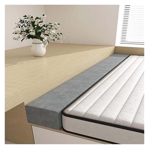 Relleno for Huecos de Cama, cojín for cabecero, Relleno for colchón Espuma viscoelástica Gruesa, Rectangular con reposabrazos Largo(Grey,79x6x8 Inch)