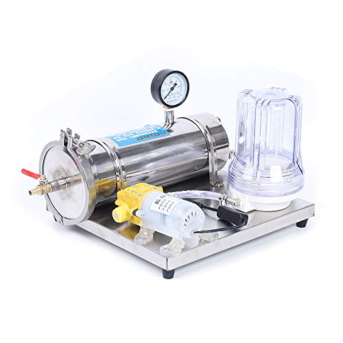 Stainless Steel Liquid Filtration System with Pressure Gauge