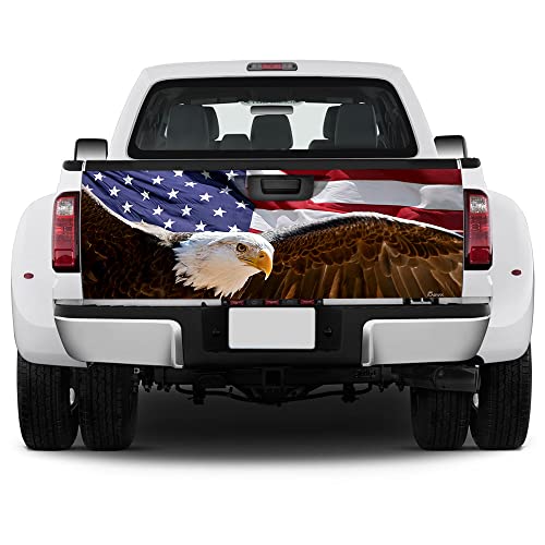 Flagwix Truck Decals-American Eagle Truck Tailgate Decal Sticker Wrap Trn395Td, 66"X26" Bumper Stickers Graphics For Car Trucks Suv #TOP4