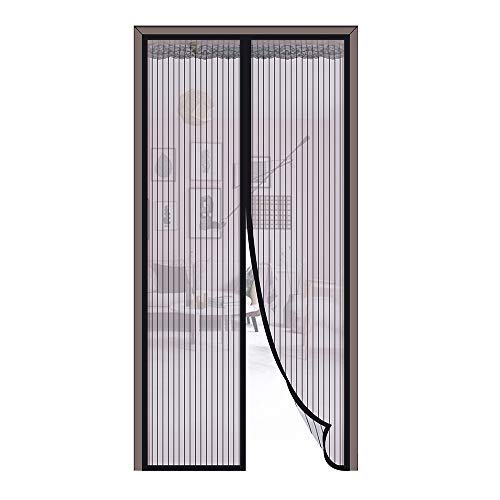 Preisvergleich Produktbild Fliegengitter 90 * 210CM Magnetvorhang Insektschutz Ideal für Balkomtür Schlafzimmer Wohnzimmer usw. Kinderleichte Klebemontage, Nozdom (90 * 210)