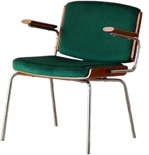 Miniatura 1 de Sillas de comedor, sillas de comedor de mediados de siglo, sillón tapizado de terciopelo con pasamanos de madera para cocina, sala de estar, sillas