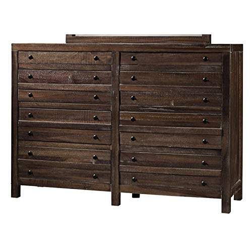 Modus Furniture Solid Wood Dresser, 8-Drawer, Townsend - Java