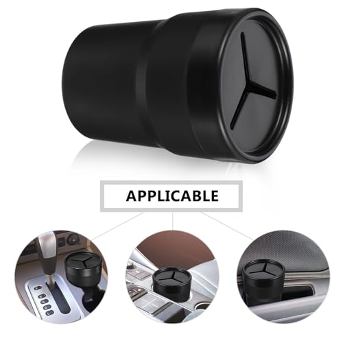 Pack de 2 botes de basura para coche negros en material ABS y PVC 3