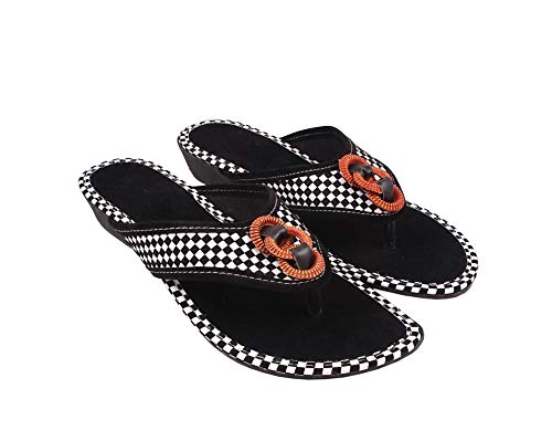 H3H R Royal Womens Black and White Size-6