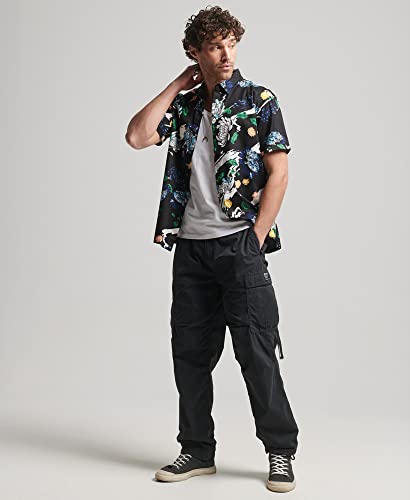 Superdry Para Hombre. M4010620A Camisa Hawaiana Marino (Xxl), Negro, Casual, Modal, Manga Corta - 5