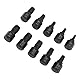 Schraubenausdreher Set, Damaged Screw Extractor Set, 10Pcs CR V Steel Hex Bolt Extractor,Linksausdreher Set mit Schraubendreher