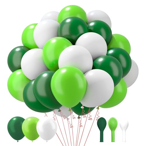 60PCS Green Balloons St Patricks Day Decorations Sage Dark Light Emerald