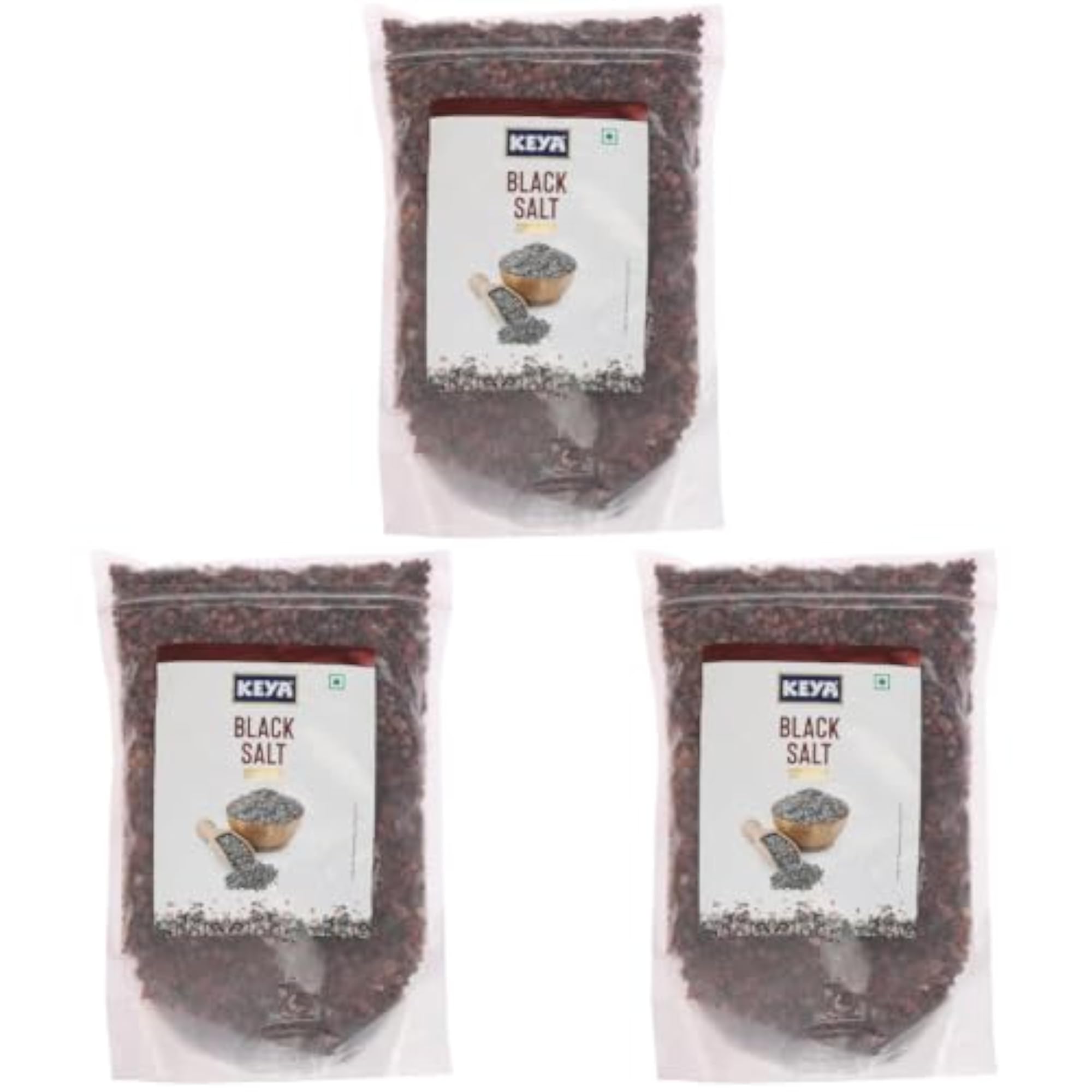 Exotic Black Salt Crystals, Pack of 3