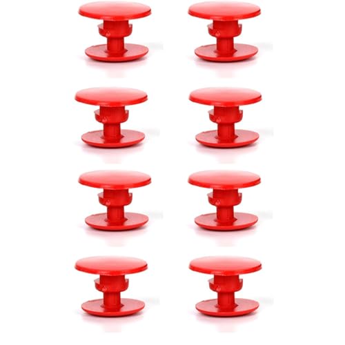 HolooVeranillo - 8Pcs Red Replacement Rivets, Plastic Shoes Strap Button, Beach Shoe Rivets for Sandals, Flip Flops, DIY Repair, Men Women Kids, Waterproof, Easy Fix, No Tools Needed, Bright Color