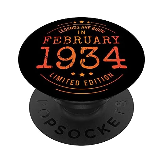 Cumpleaños Febrero 1934 Edición Limitada Regalo February PopSockets PopGrip Intercambiable