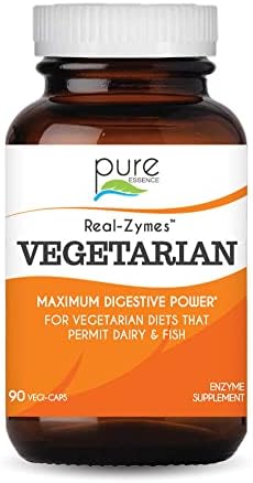 Real-Zymes™ Vegetarian Digestive Enzymes Supplement with Probiotics for Better Digestion - Natural Support for Relief of Bloating, Gas, Belching, Diarrhea, Constipation, IBS, etc. - 90 Caps