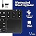 Vilros 2.4G Wireless & Wired Touch Keyboard with Built-in Touchpad- USB Wired + 2.4G Wireless Keyboard Compatible with Raspberry Pi