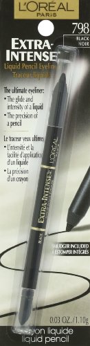 L'Oreal Paris Extra-Intense Pencil Eyeliner, Black, 0.03 oz