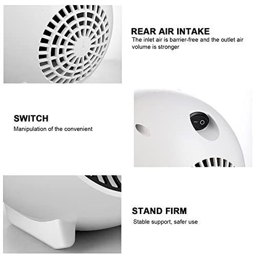Greentainer 500W Electric Space Heaters , Cute Mini Desk Air Heater Auto Safety Shut-Off System, Quiet And Portable For Office Bedroom Use Great Chritmas Gift #TOP2