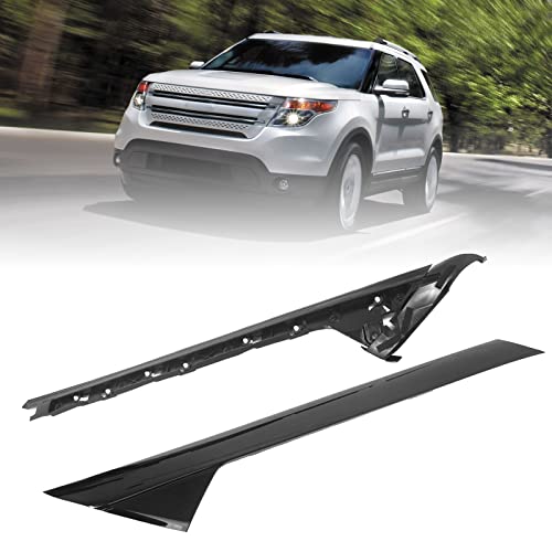 Windshield A-Pillar Molding Trim Kit Left Driver Side Compatible With 2011-2019 Ford Explorer Replaces: 926-450, Bb5Z7803137Aa, Bb5Z7803145Aa #TOP3