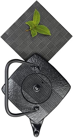 Worldmade Traditional Cast Iron Traditional Japanese Style Trivet,Tetsubin & Square Teapot - Black