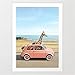 ATggqr Puzzles de 1000 Piezas Jirafa de Coche Junto al mar Puzzle Rompecabezas para Niños Juguete para aliviar estrés Juego Intelectual Cerebro Desafío 50x75cm