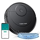 Tesvor A1 Robot Vacuum Cleaner, 2-in-1 Robotic Vacuum and Mop, Powerful Suction, Compatible with Alexa, Auto-Charging, Ultra Slim, Quiet, Ideal for Pet Hair, Hard Floors and Low-Pile Carpets
