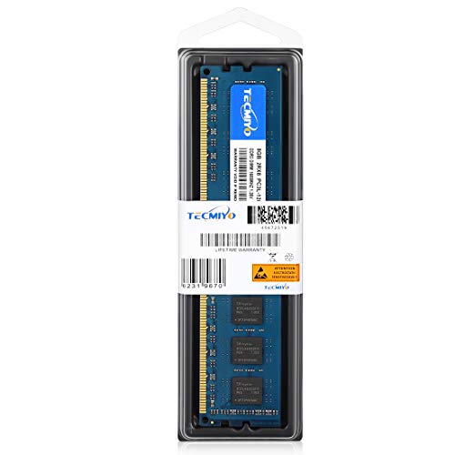 Tecmiyo 16Gb Kit (2X8Gb) Ddr3 / Ddr3L 1600Mhz Udimm, Pc3-12800 Dimm, Pc3 / Pc3L-12800U Non Ecc Unbuffered 1.35V/1.5V Cl11 2Rx8 Dual Rank 240 Pin Desktop Ram Computer Memory Module #TOP6