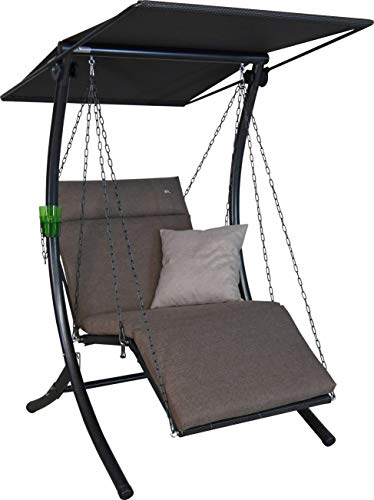 Preisvergleich Produktbild Angerer Swing Smart Hollywoodschaukel, Taupe, 1-Sitzer