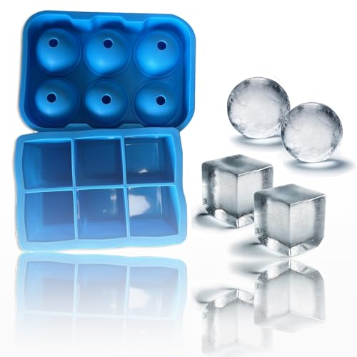 Moldes de hielo grandes de silicona para cócteles set 2 miniatura 1