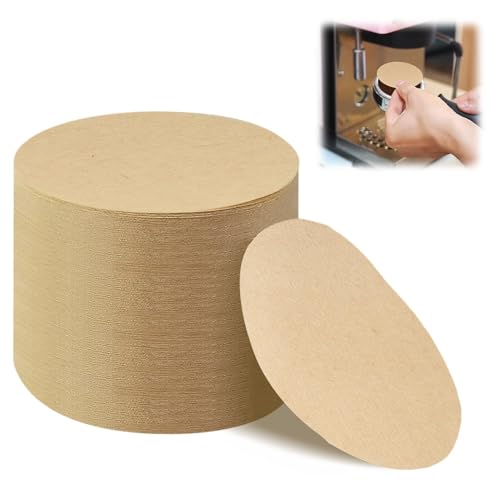 Filtre à Café Rond 60 mm Papier Naturel pour Cafetières Papier Filtre Cafe Non Blanchi 200 Pièces Compatible avec Moka et Machine à Café Remplacement...