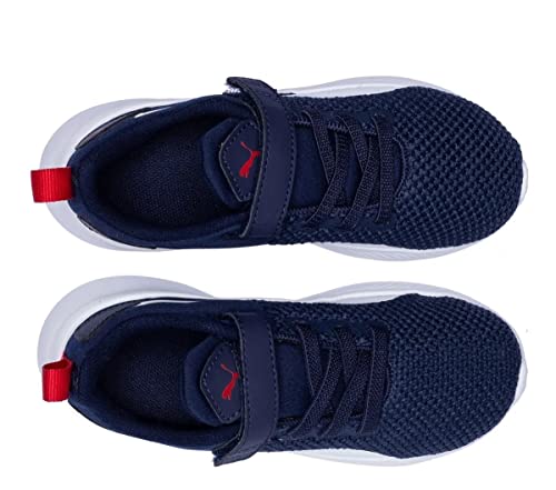 Tênis Flyer Runner V Ps Bdp, Puma, Criança-Unissex, Marinho/Branco/Vermelho, 29