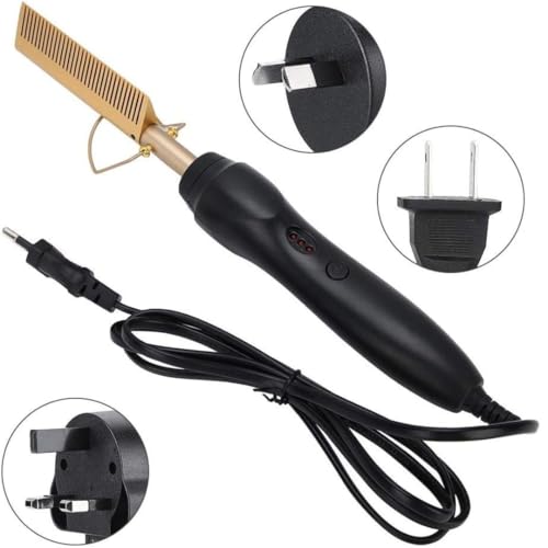 Pente Quente Elétrico, Multifuncional, Portátil Modelador De Cabelo Ajuste De Temperatura De 3 Nívei