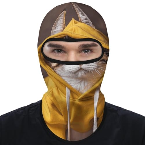Balaclava para hombre y mujer, máscara completa para esquí, ciclismo y motociclismo, color amarillo miniatura 1