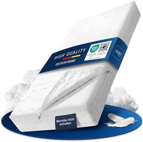 LILENO HOME Matratzenbezug 100x200 cm Reißverschluss - waschbarer | Matratzenschoner aus Microfaser ideal für Allergiker - extra weicher Schonbezug für Matratzen (rundum) Höhe 12-1