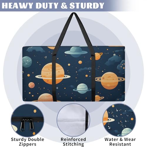 Artistic Galaxy Extra Large Moving Bags Heavy Duty Storage Bags Mystical Galaxy Cloth Wrap Around Handles Double Zipper Reusable Convenient Foldable Storage Tote for Travel Camping Space Save3
