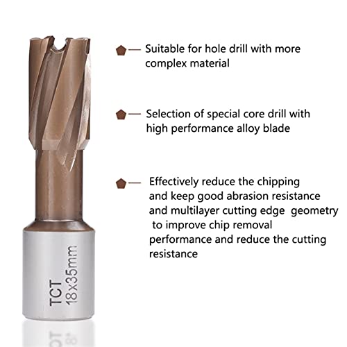Foret creux carbure 12x35mm à queue Weldon pour percer l'acier sans effort