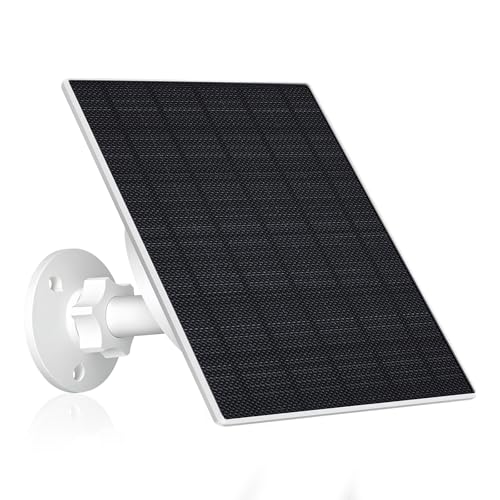 Zivif 10W Solar Panel for Security & Trail Cameras, 10400mAh Built-in Battery, 5V Outdoor Solar Charger with USB-C Cable, Micro-USB Adapter Plug, IP66 Waterproof, 360° Adjustable Mount