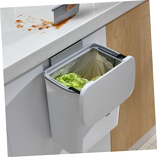 Tapa para caneca de basura de cocina blanca SOLUSTRE miniatura 6