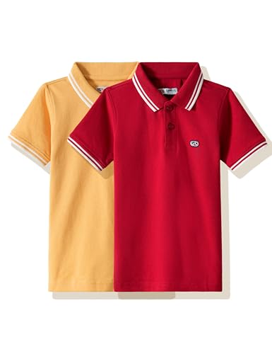 Image of Amazon Brand - Symbol Boys Cotton Rich Solid Polo Tshirt | Collar Tshirts | Half Sleeves | Plain-Regular Fit