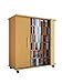 Produktbild VCM Regal DVD CD Rack Sideboard Medienregal Medienschrank Aufbewahrung Rollbar Standregal Mobil Möbel Buche "Luxor"