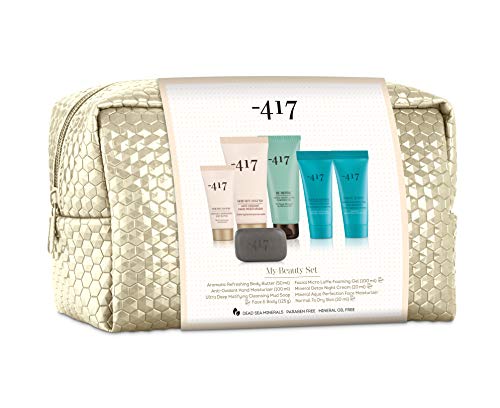 -417 Dead Sea Cosmetics 6 Items Kit - Graet Beauty Gift for Christmas. Complete Care Regimen with Hand cream, Body Butter, Balancing Night Cream & more!