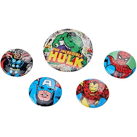 Conjunto de Insignias Retro-Badge Marvel Hulk de Pyramid International Cover