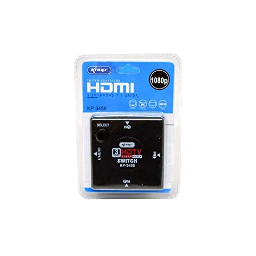 Adaptador Switch 3x1 Divisor 3 Portas Hdmi Tv Not Ps3 Xbox