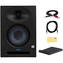 PreSonus Eris Studio 5 5.25-inch 2-Way Active Studio Monitor with EBM Waveguide Bundle with Stereo Breakout Cable, XLR Cable, and Polishing Cloth