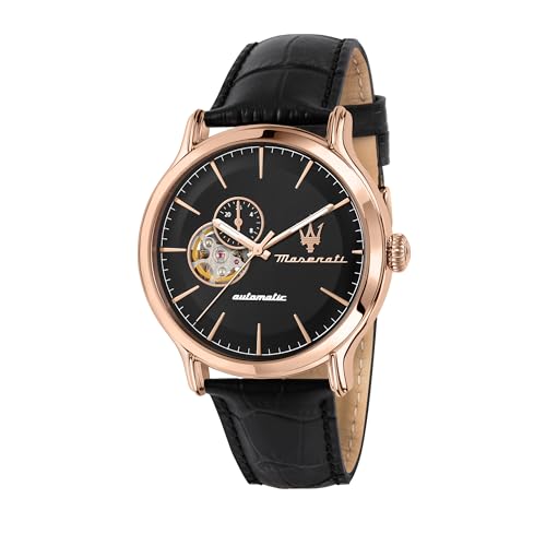 Maserati Leather Epoca Open Heart Analog Dial Color Black Men Watch - R8821118009, Black Band (B09G313TJF) Amazon Price History, Amazon Price Tracker