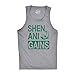 Crazy Dog T-Shirts Mens Shenani-Gains Funny Lifting Workout Irish Sleeveless Fitness Tank Top