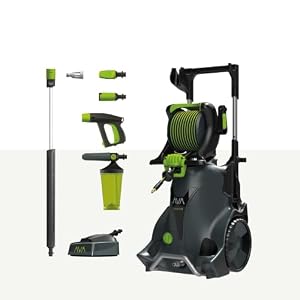 AVA Master 2.0 P70 Pressure Washer, incl Patio Cleaner, High Power Jet Washer For Car Wash & Patio Cleaning, 150 Bar, 540 L/H, 2400 W, 1L Foam Cannon, Zero-Force Gun, Follow-Me Hose Reel