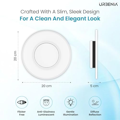 Image of Modern LED Ceiling Light, 50W Lamp with 3-Color Modes, Eye-Comfort Soft Lighting, CRI ≥ 97, Energy-Saving Fixture for Bedroom, Kitchen, Hallway, and Study Room (Ceiling Round Pro)