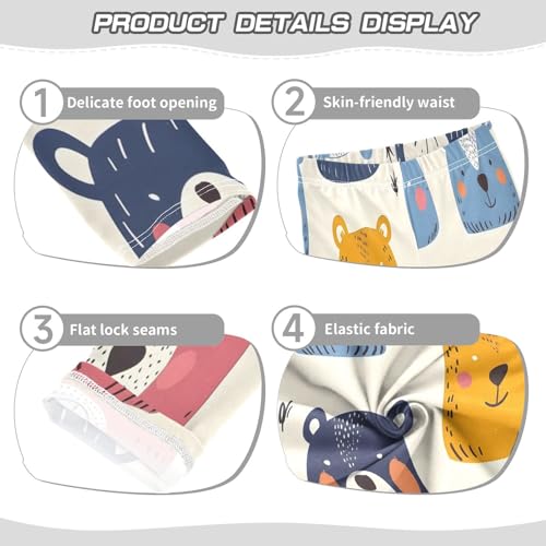 Toddler Girls Leggings Printed Yoga Pants Leggings Bear Face for Kids3