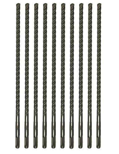 10-Pack SDS Plus 3/8" x 12" Rotary Hammer Drill Bits, Carbide Tip...