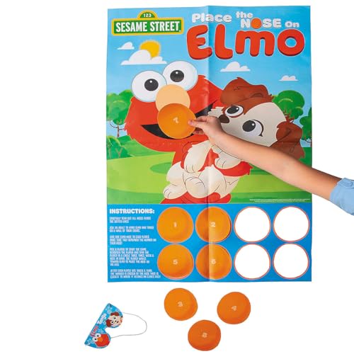 Fun Express 22" x 33 1/2" Sesame Street Pin The Nose on Elmo Game - 12 Pieces