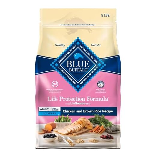 Blue Buffalo Life Protection Formula Adult Small Breed Dry Dog Food, Supports High Energy Needs, Made with Natural Ingredients, Chicken & Brown Rice Recipe, 5-lb. Bag